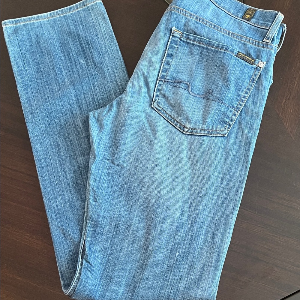 7 For All Mankind Men's Blue Denim Jeans